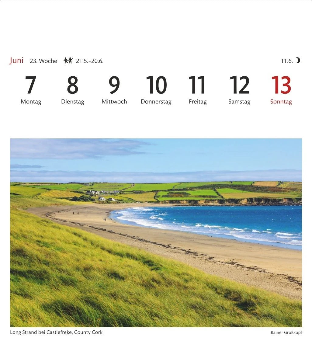 Irland Sehnsuchtskalender 2027 - Wochenkalender mit 53 Postkarten – Ansicht