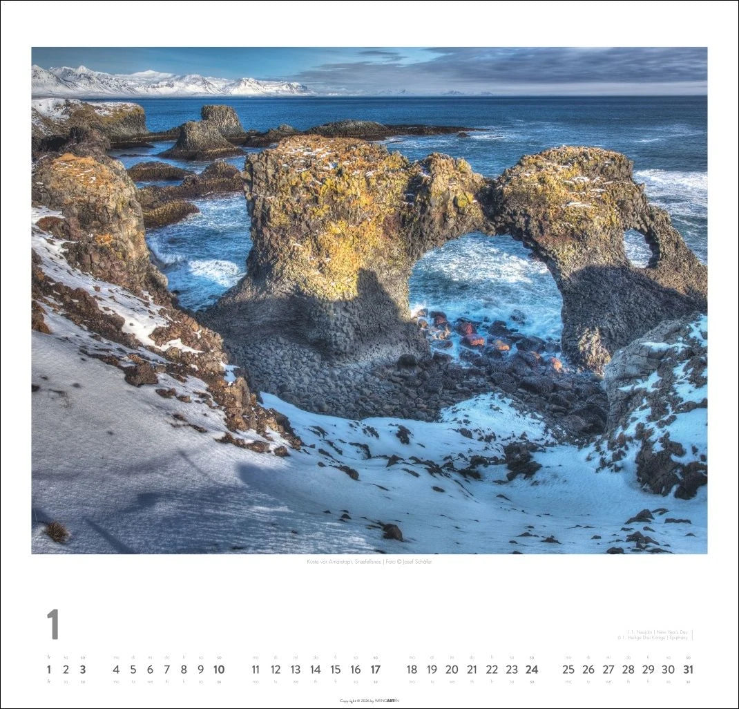 Island Kalender 2027 - Insel aus Feuer und Eis – Ansicht