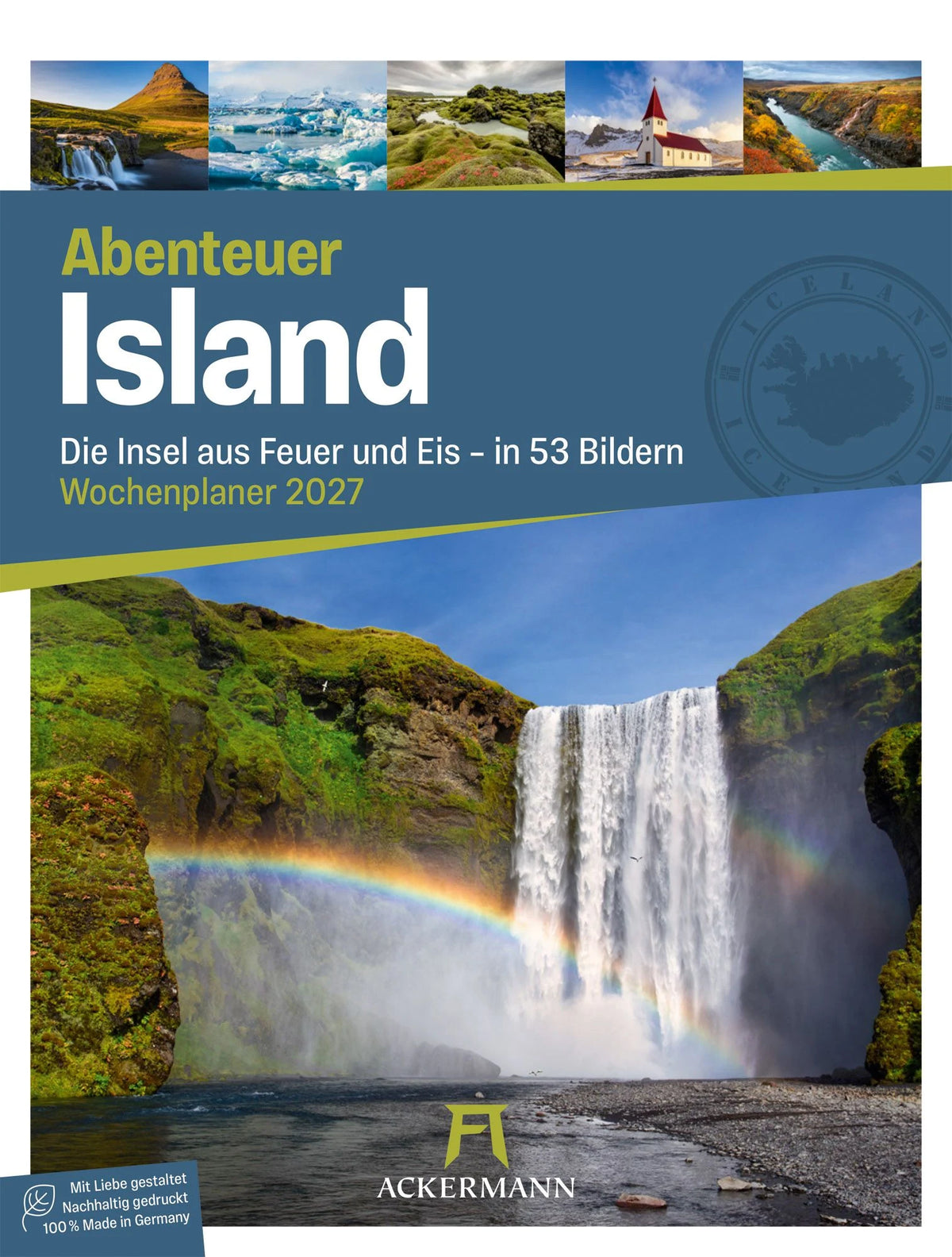 Taschenkalender: Island Wochenplaner Kalender 2027 | Die Insel aus Feuer und Eis