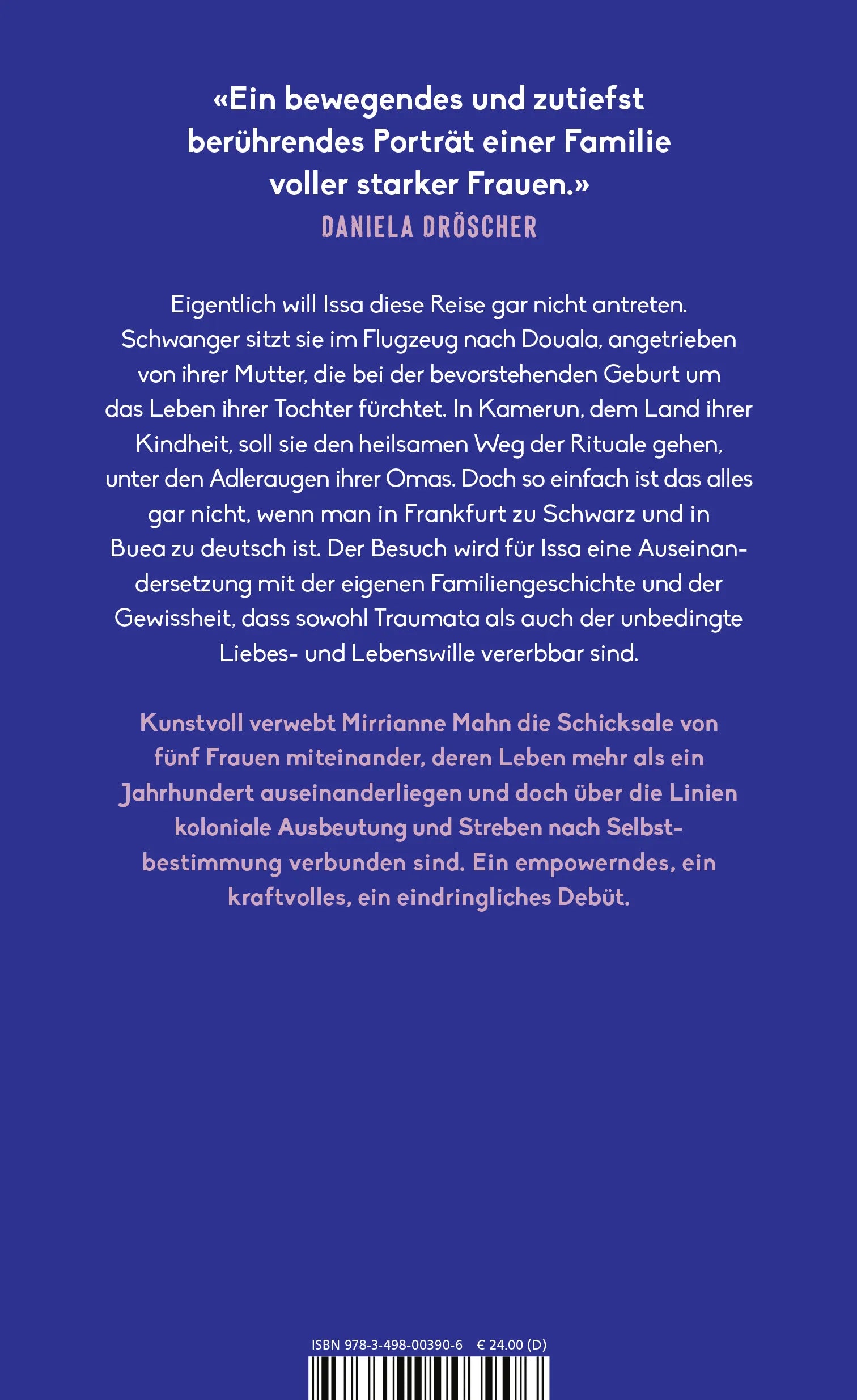 Buchrückseite von 'Issa' mit Klappentext - Gebundene Ausgabe