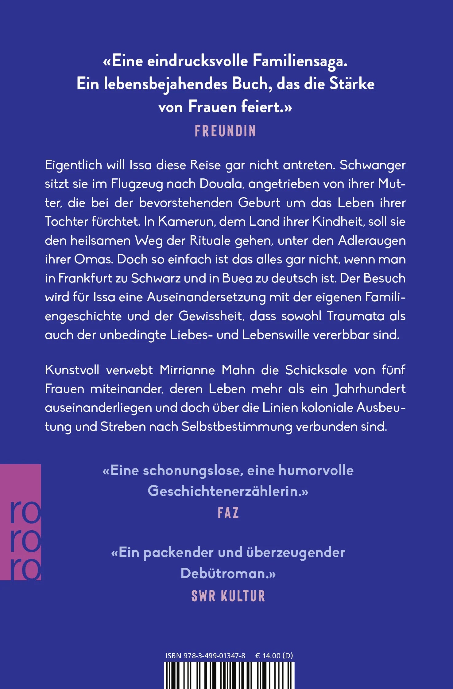 Buchrückseite von 'Issa' mit Klappentext - Taschenbuch