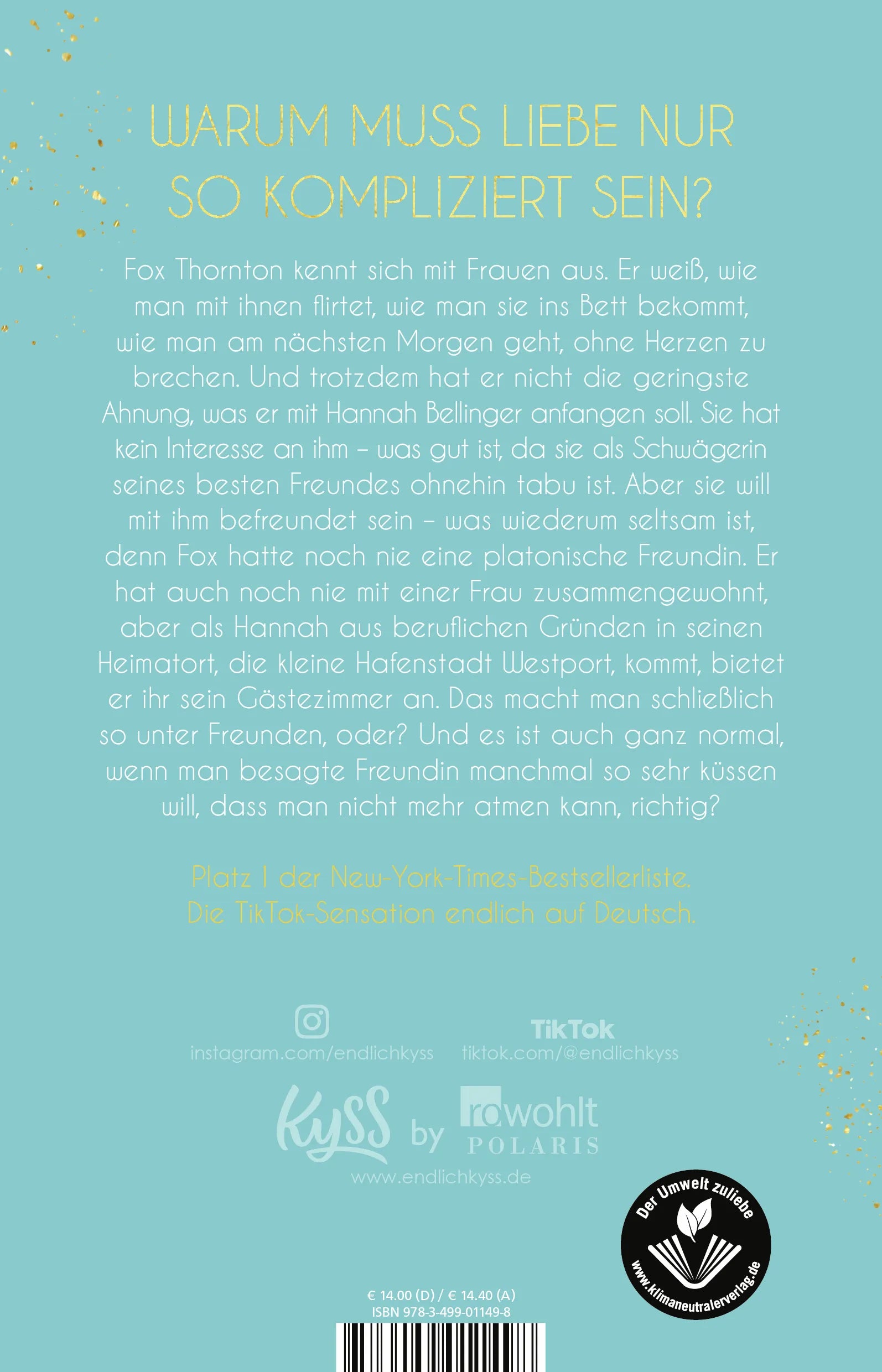 Buchrückseite von 'It happened with you' mit Klappentext - Paperback