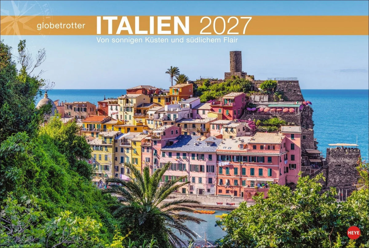 Wandkalender: Italien Globetrotter Kalender 2027 - Von sonnigen Küsten und südlichem Flair