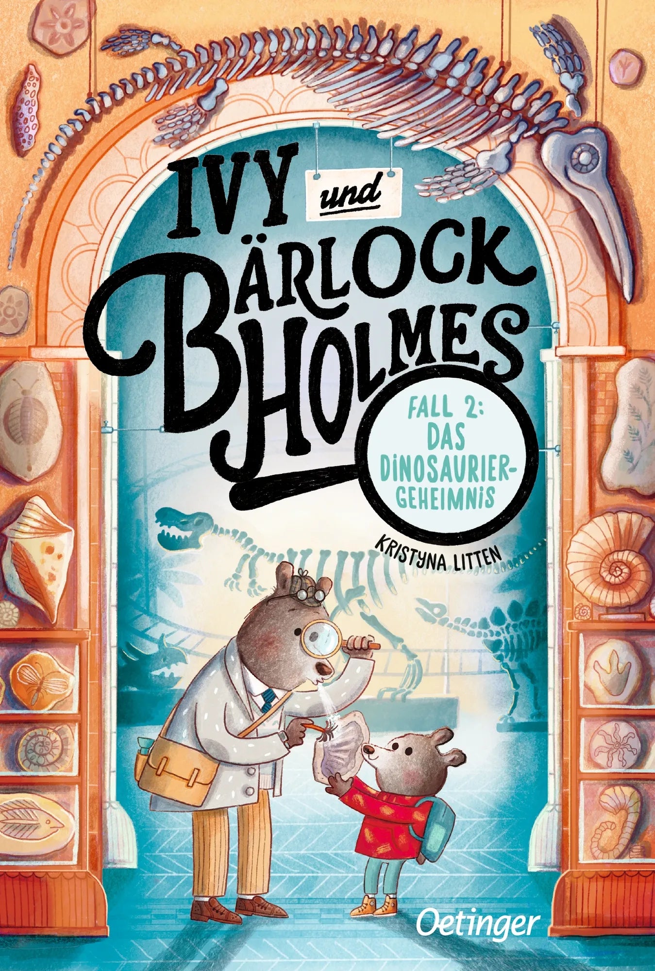 Cover: Ivy und Bärlock Holmes. Fall 2: Das Dinosaurier-Geheimnis (Hardcover) von Kristyna Litten