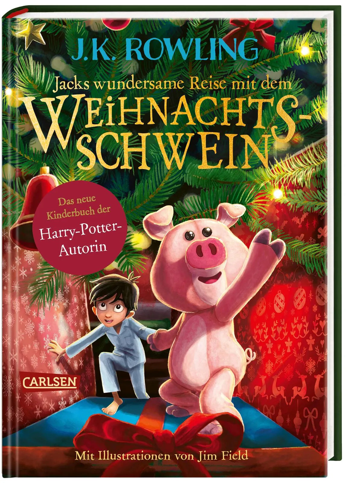 Buchcover von 'Jacks wundersame Reise mit dem Weihnachtsschwein' - Gebundene Ausgabe von J.K. Rowling
