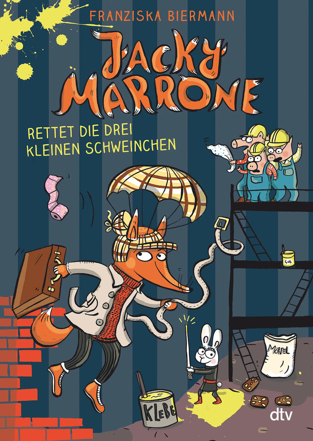 Buchcover von 'Jacky Marrone rettet die drei kleinen Schweinchen' - Gebundene Ausgabe von Franziska Biermann