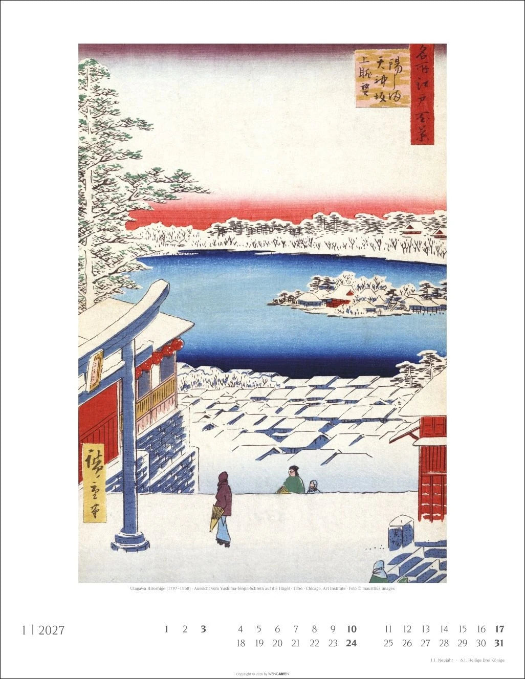 Japan Art Kalender 2027 - Die Kunst des Farbholzsschnitts – Ansicht