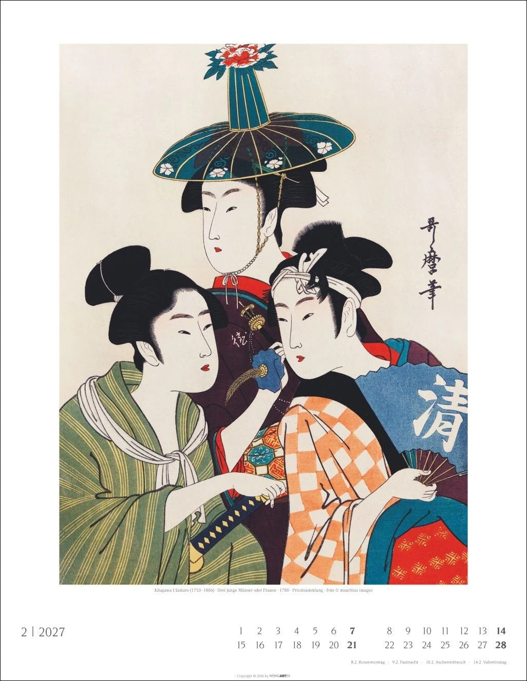 Japan Art Kalender 2027 - Die Kunst des Farbholzsschnitts – Ansicht