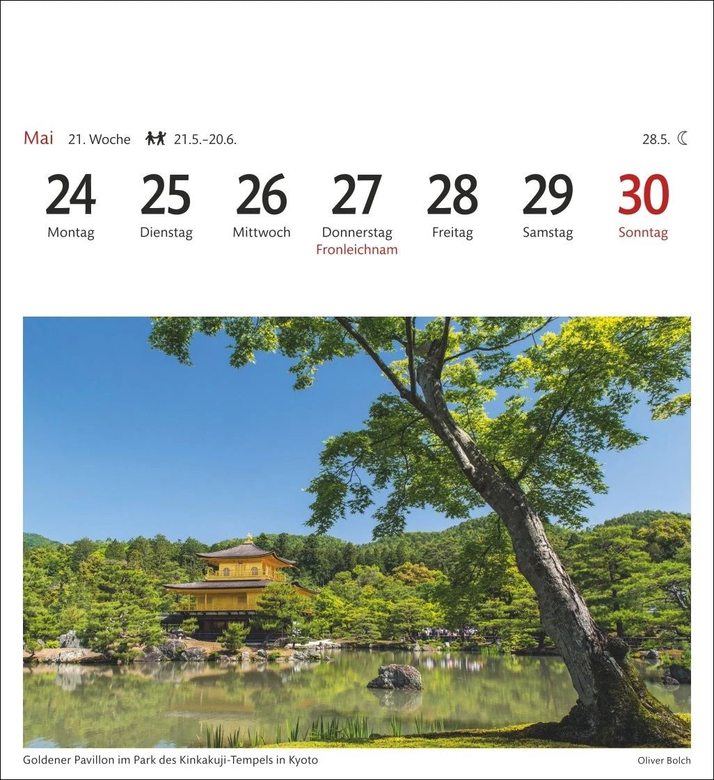 Japan Sehnsuchtskalender 2027 - Wochenkalender mit 53 Postkarten – Ansicht