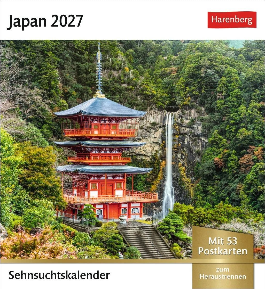 Postkartenkalender: Japan Sehnsuchtskalender 2027 - Wochenkalender mit 53 Postkarten