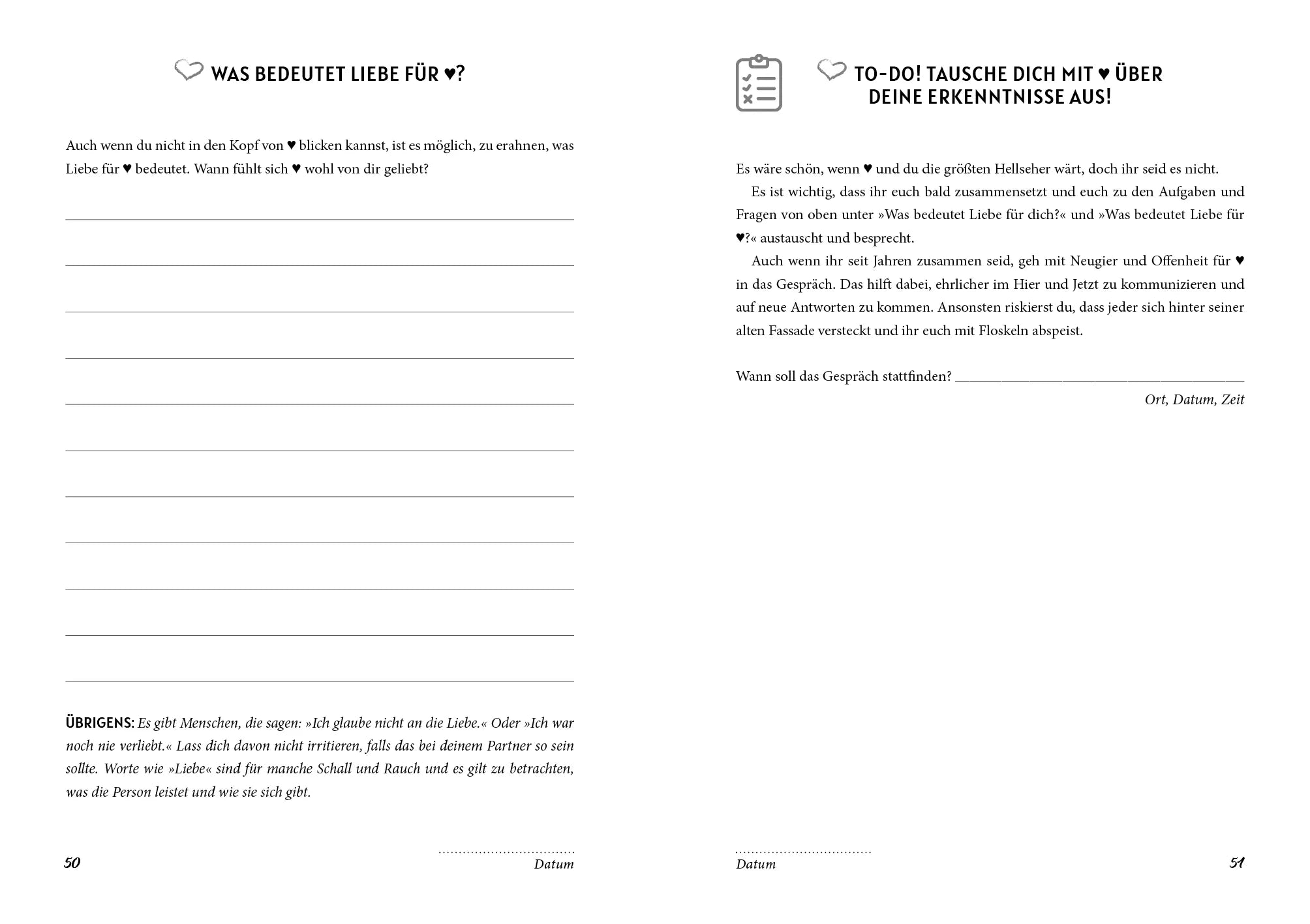Innenansicht von 'Jeden Tag neu verliebt' - Gebundene Ausgabe