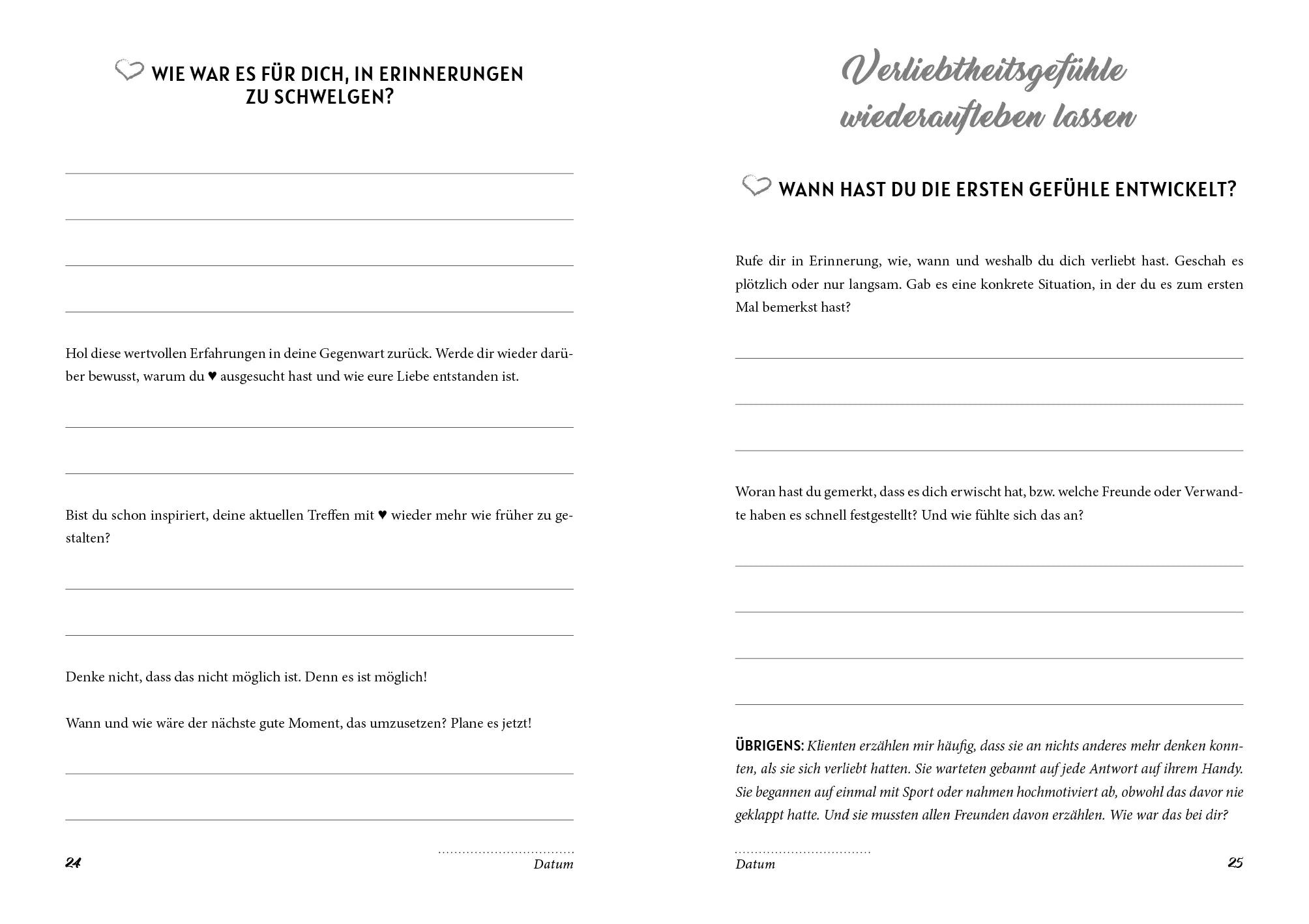 Innenansicht von 'Jeden Tag neu verliebt' - Gebundene Ausgabe
