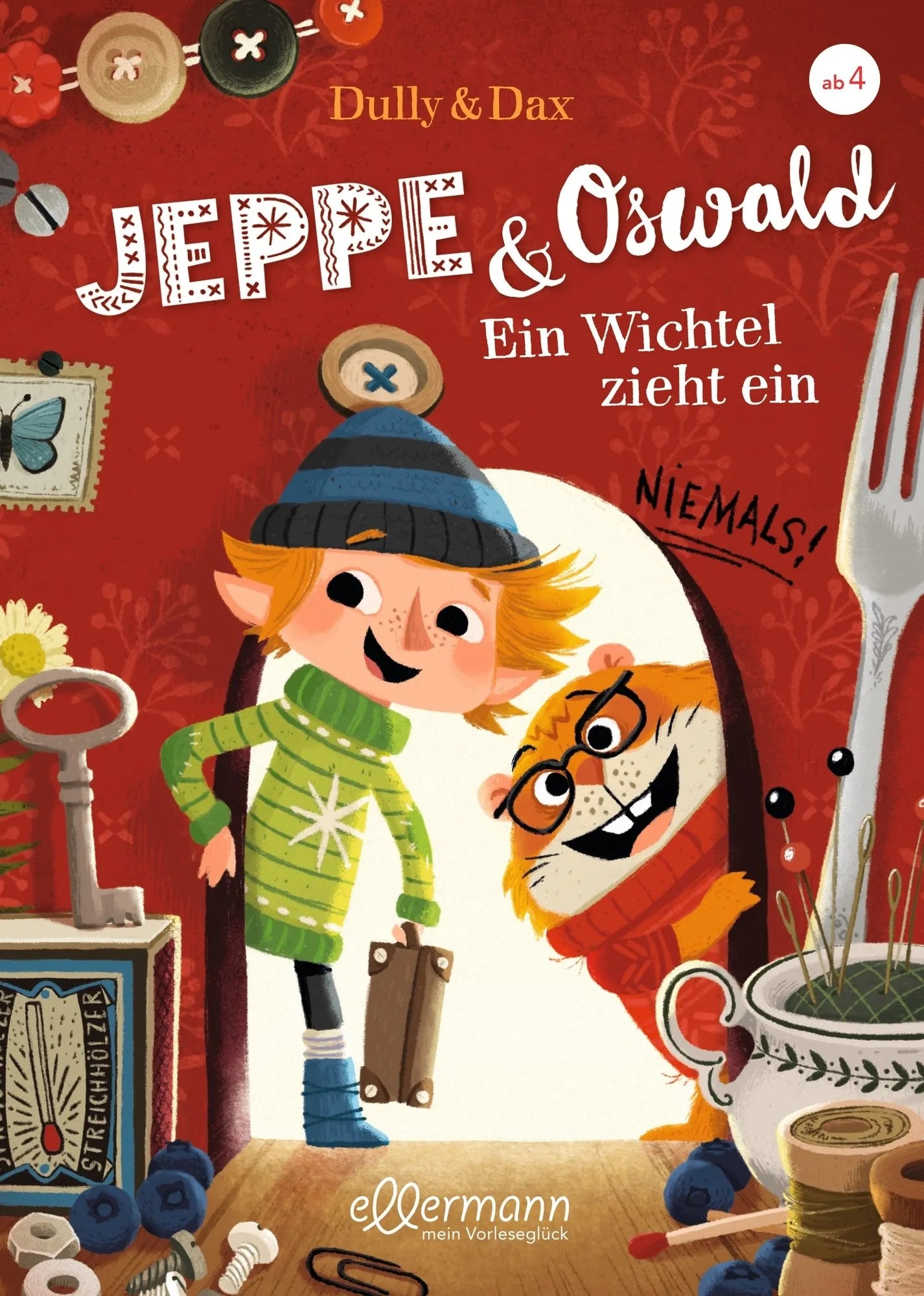 Buchcover von 'Jeppe & Oswald 1. Ein Wichtel zieht ein' - Gebundene Ausgabe von Eva Dax