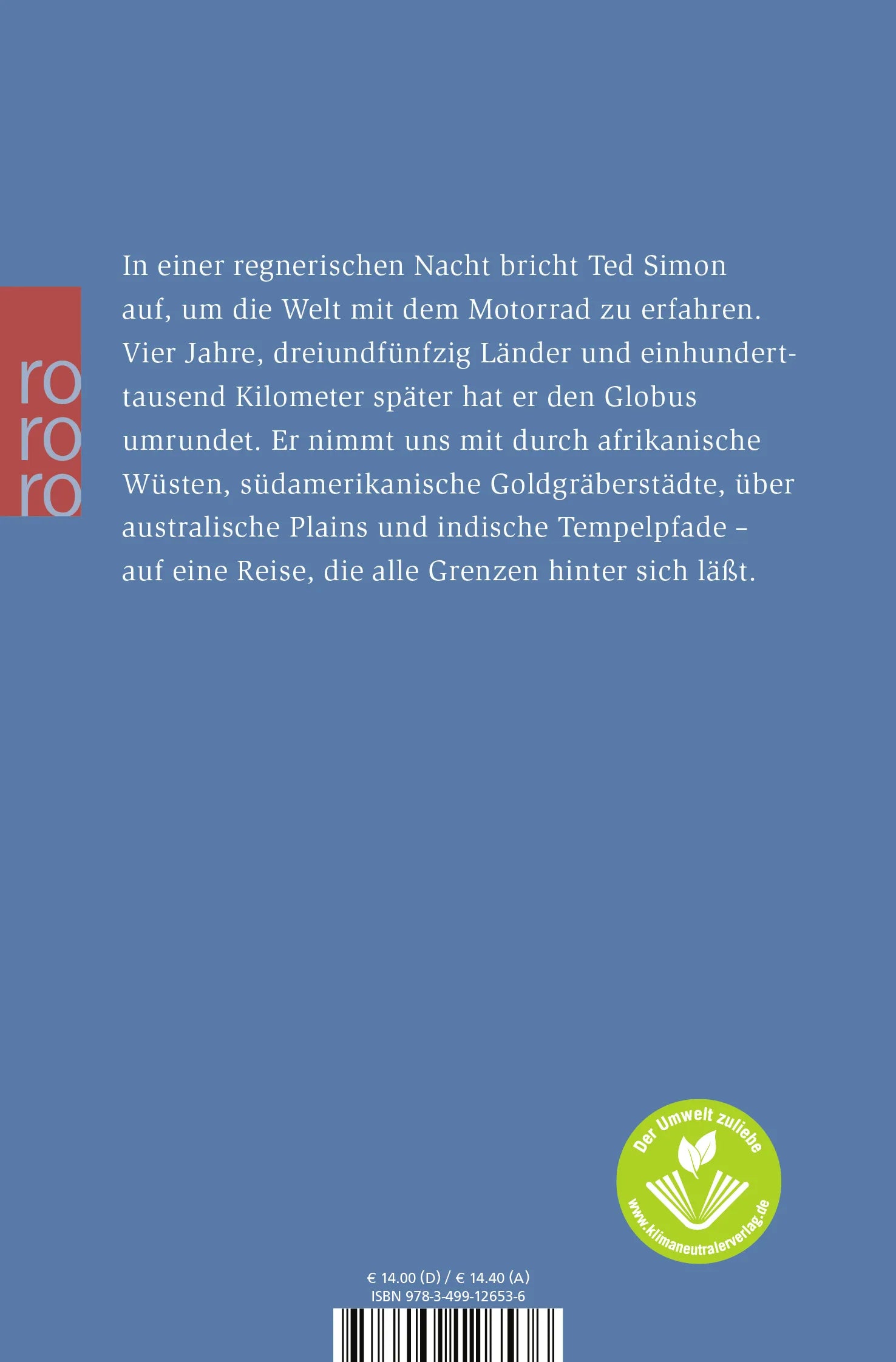 Buchrückseite von 'Jupiters Fahrt' mit Klappentext - Taschenbuch