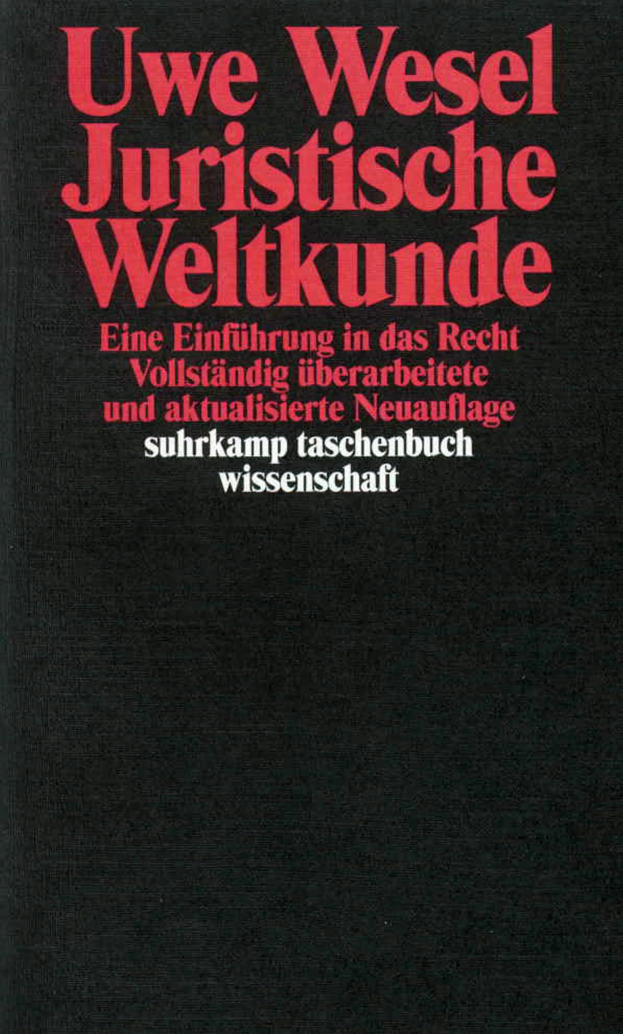 Buchcover von 'Juristische Weltkunde' - Taschenbuch von Uwe Wesel