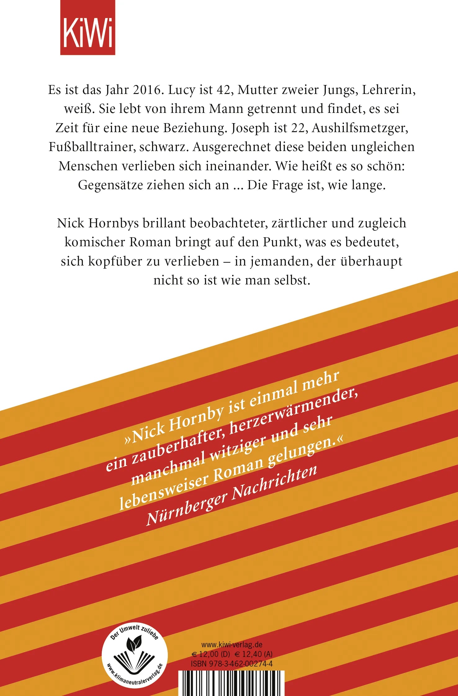 Buchrückseite von 'Just Like You' mit Klappentext - Taschenbuch