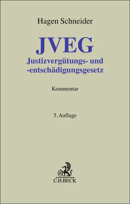 Buchcover von 'JVEG' - Gebundene Ausgabe von Hagen Schneider