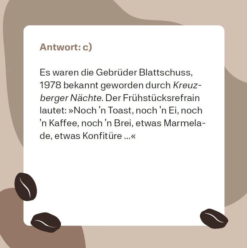 Kaffee-Quiz (Neuauflage) – Ansicht