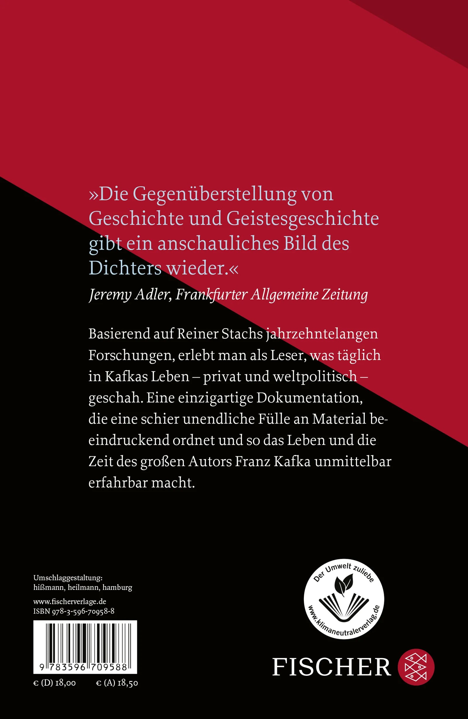 Buchrückseite von 'Kafka von Tag zu Tag' mit Klappentext - Taschenbuch