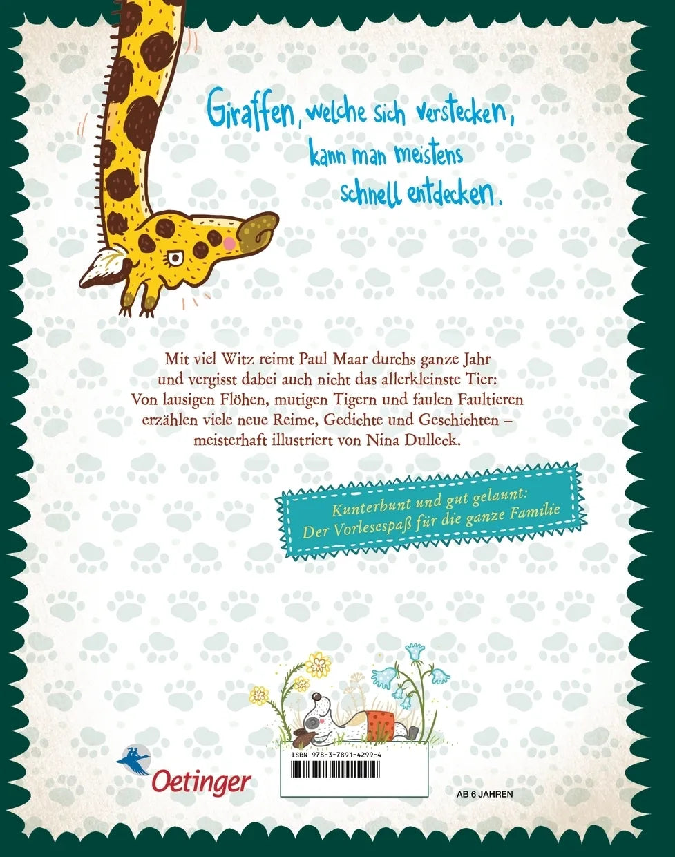 Buchrückseite von 'Kakadu und Kukuda' mit Klappentext - Gebundene Ausgabe