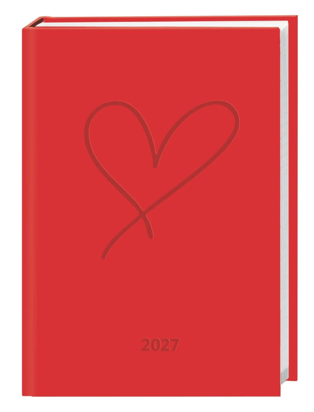 Taschenkalender: Kalenderbuch A6 koralle 2027