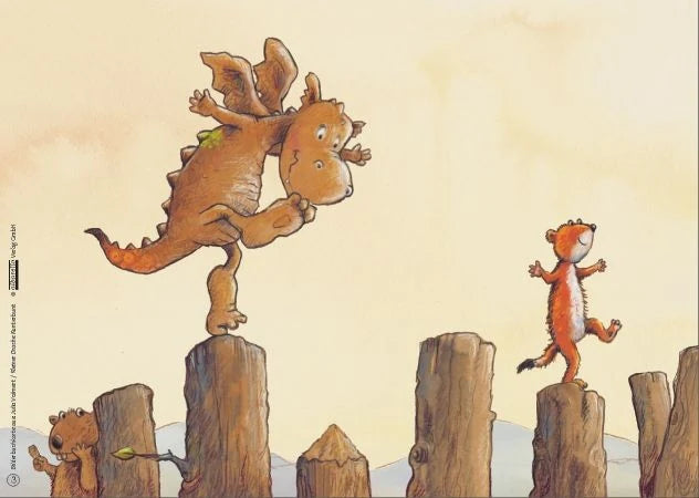 Kamishibai Bilderbuchkarten 'Kleiner Drache Kunterbunt' – Ansicht