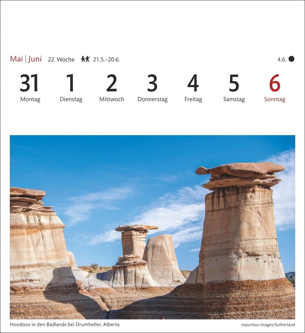 Kanada Sehnsuchtskalender 2027 - Wochenkalender mit 53 Postkarten – Ansicht