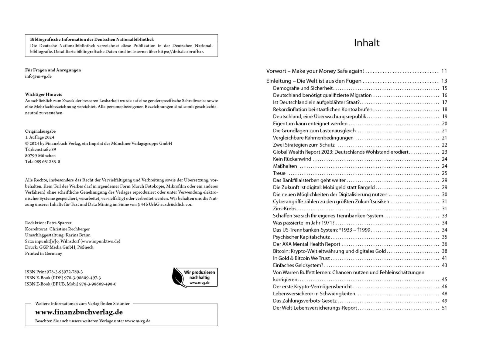 Innenansicht von 'Kapitalschutz first' - Gebundene Ausgabe