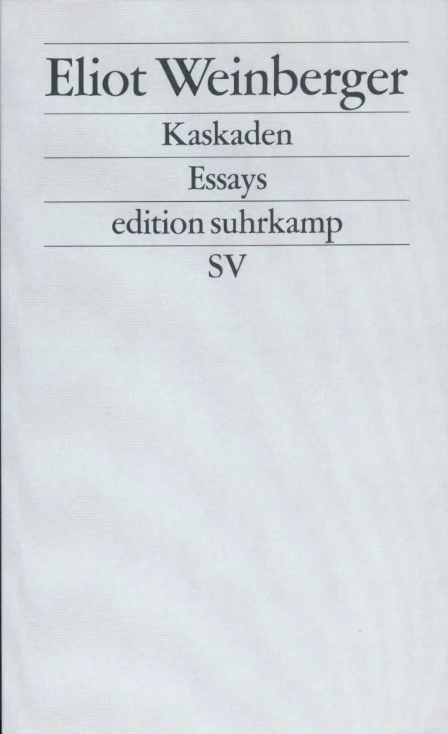 Buchcover von 'Kaskaden' - Taschenbuch von Eliot Weinberger