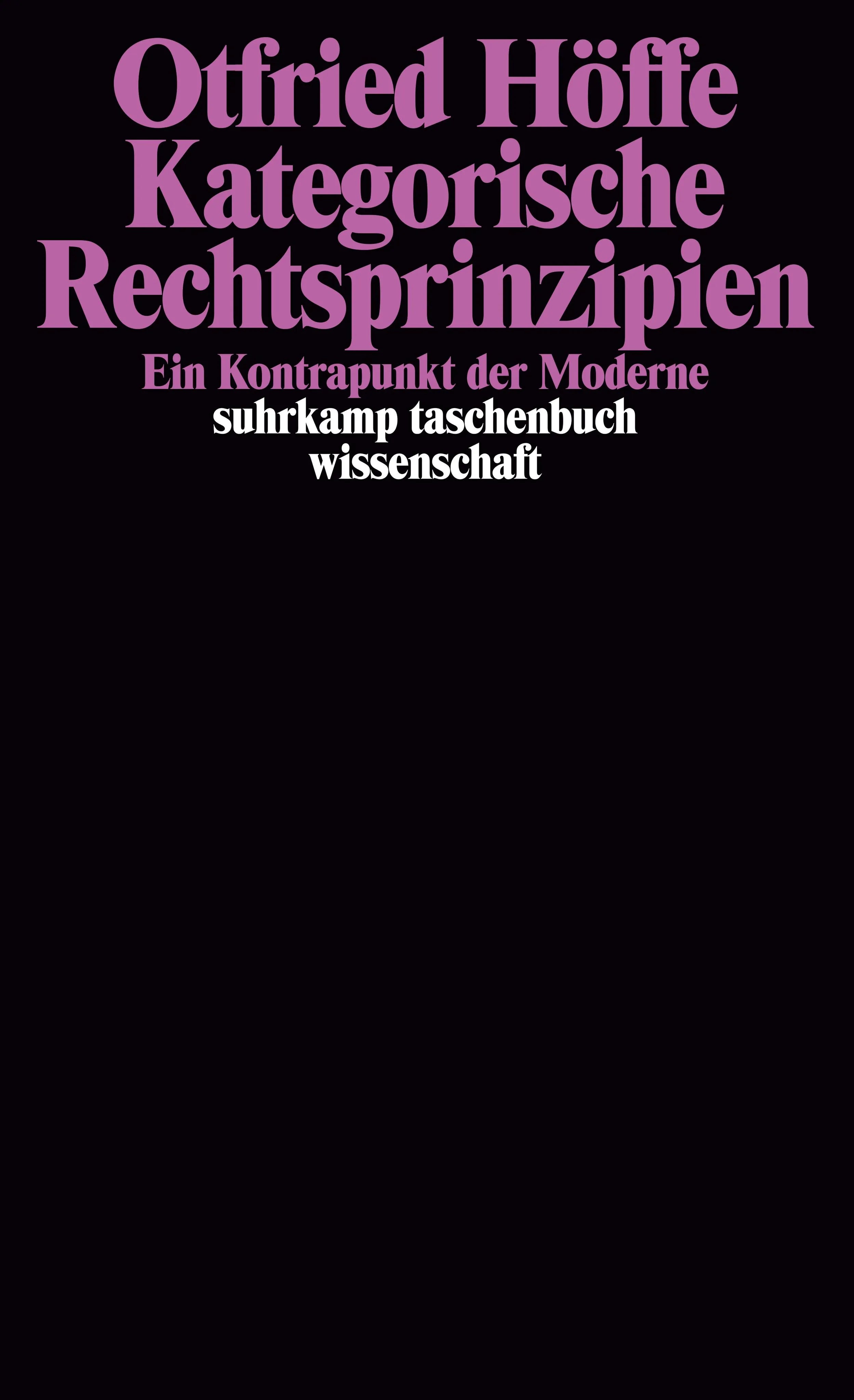 Buchcover von 'Kategorische Rechtsprinzipien' - Taschenbuch von Otfried Höffe