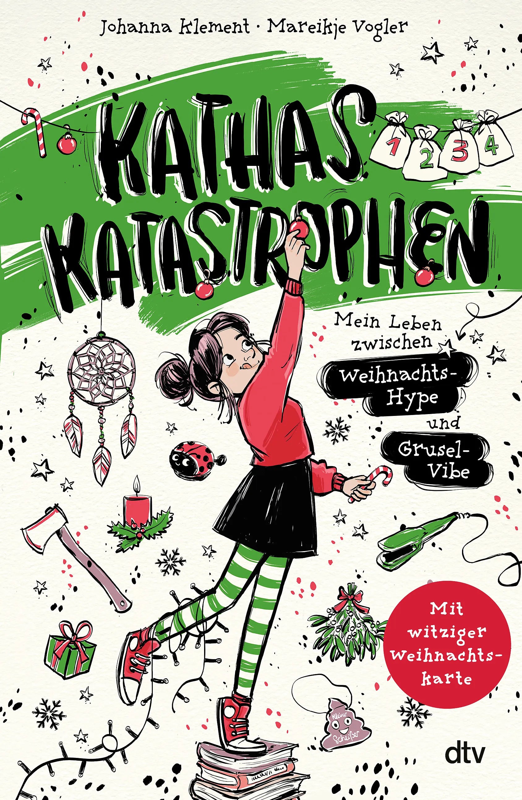 Buchcover von 'Kathas Katastrophen – Mein Leben zwischen Weihnachts-Hype und Grusel-Vibe' - Gebundene Ausgabe von Johanna Klement