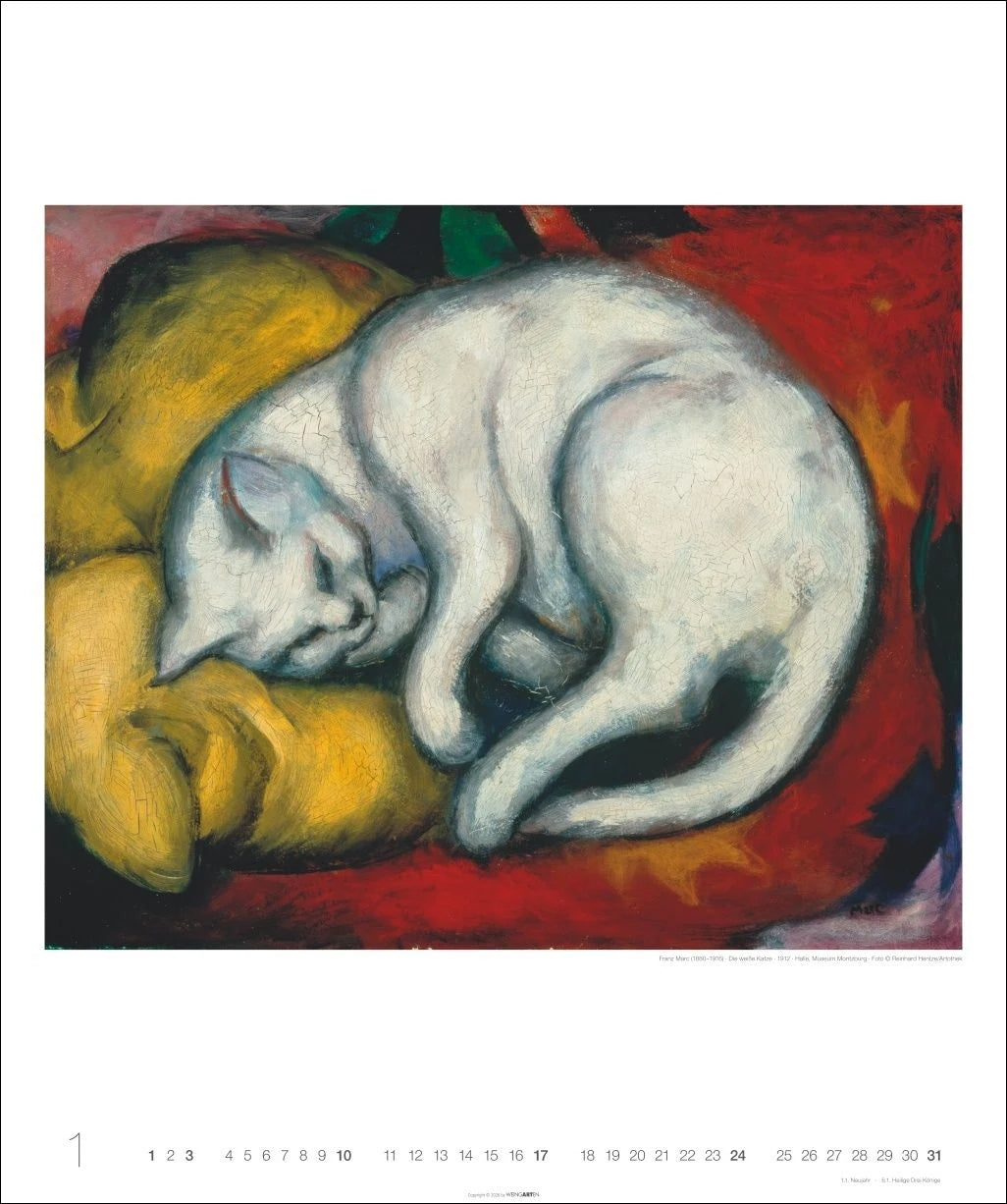 Katzen in der Kunst Edition Kalender 2027 – Ansicht