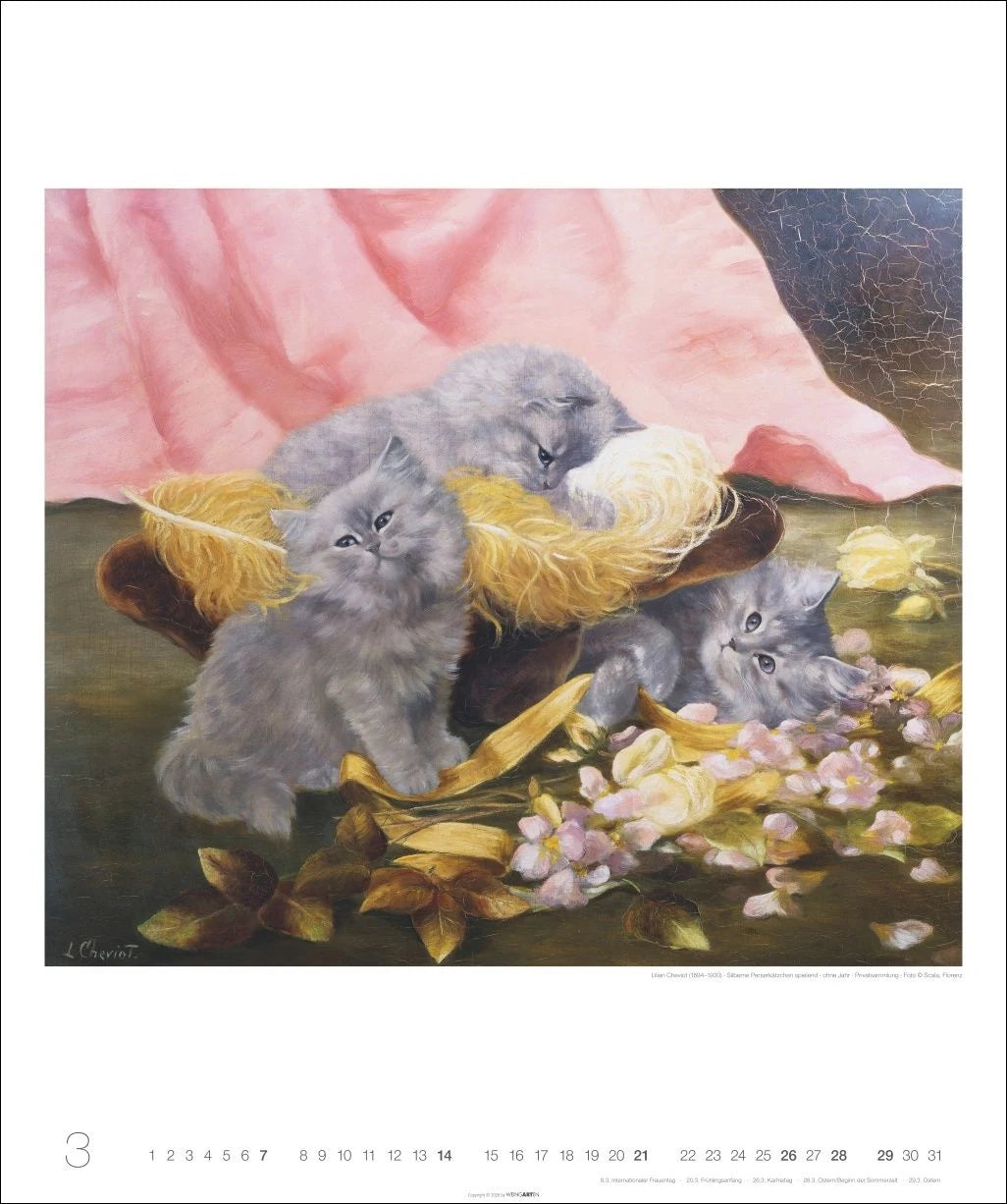 Katzen in der Kunst Edition Kalender 2027 – Ansicht