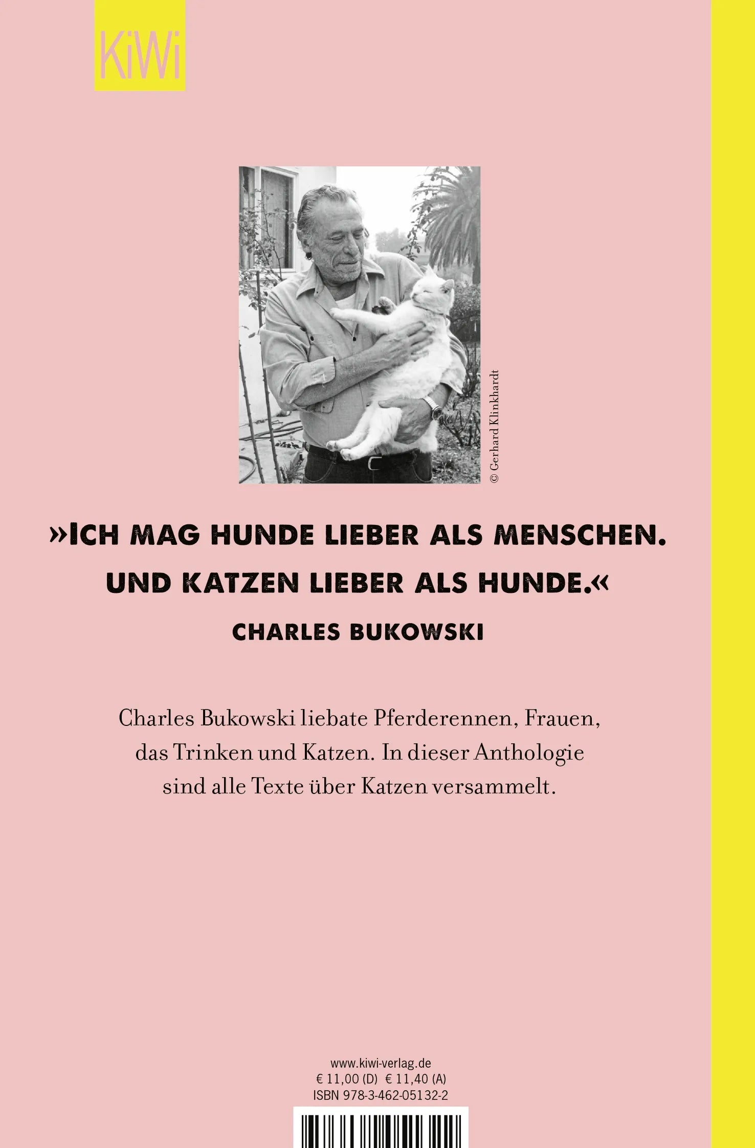 Buchrückseite von 'Katzen' mit Klappentext - Taschenbuch