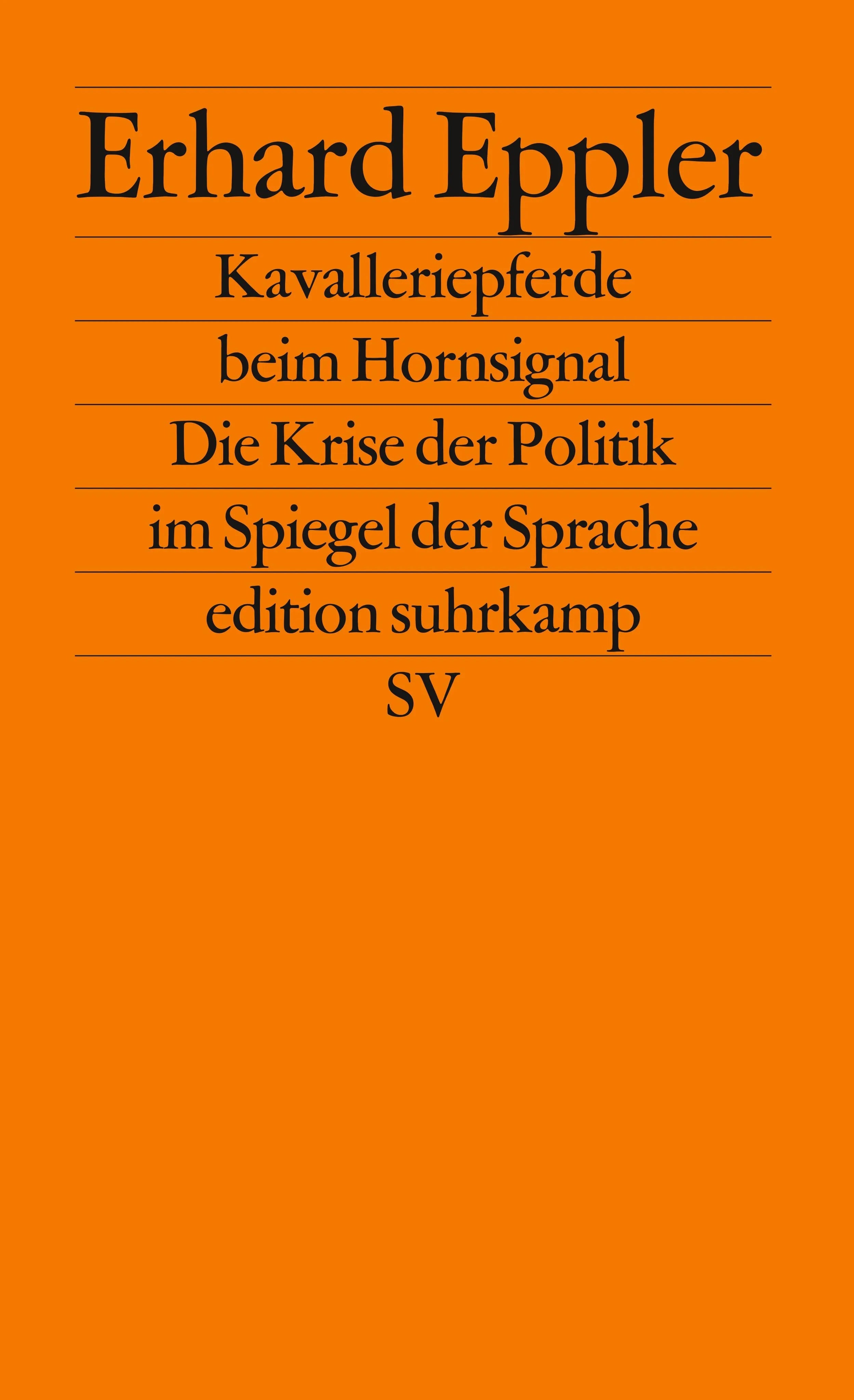 Buchcover von 'Kavalleriepferde beim Hornsignal' - Taschenbuch von Erhard Eppler