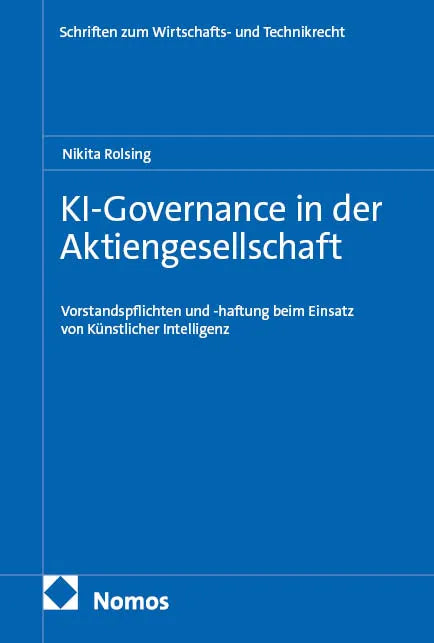 Cover: KI-Governance in der Aktiengesellschaft (E-Book) von Nikita Rolsing