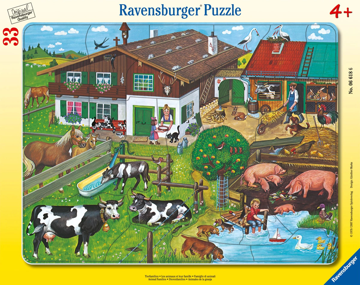 Kinderpuzzle: Kinderpuzzle 33 Teile - Tierfamilien
