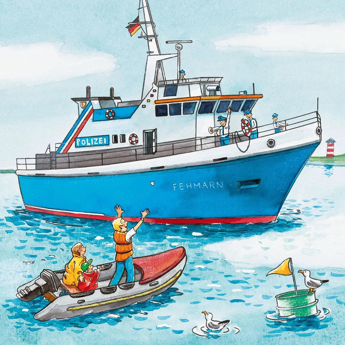 Kinderpuzzle 3x49 Teile - Polizeieinsatz – Ansicht