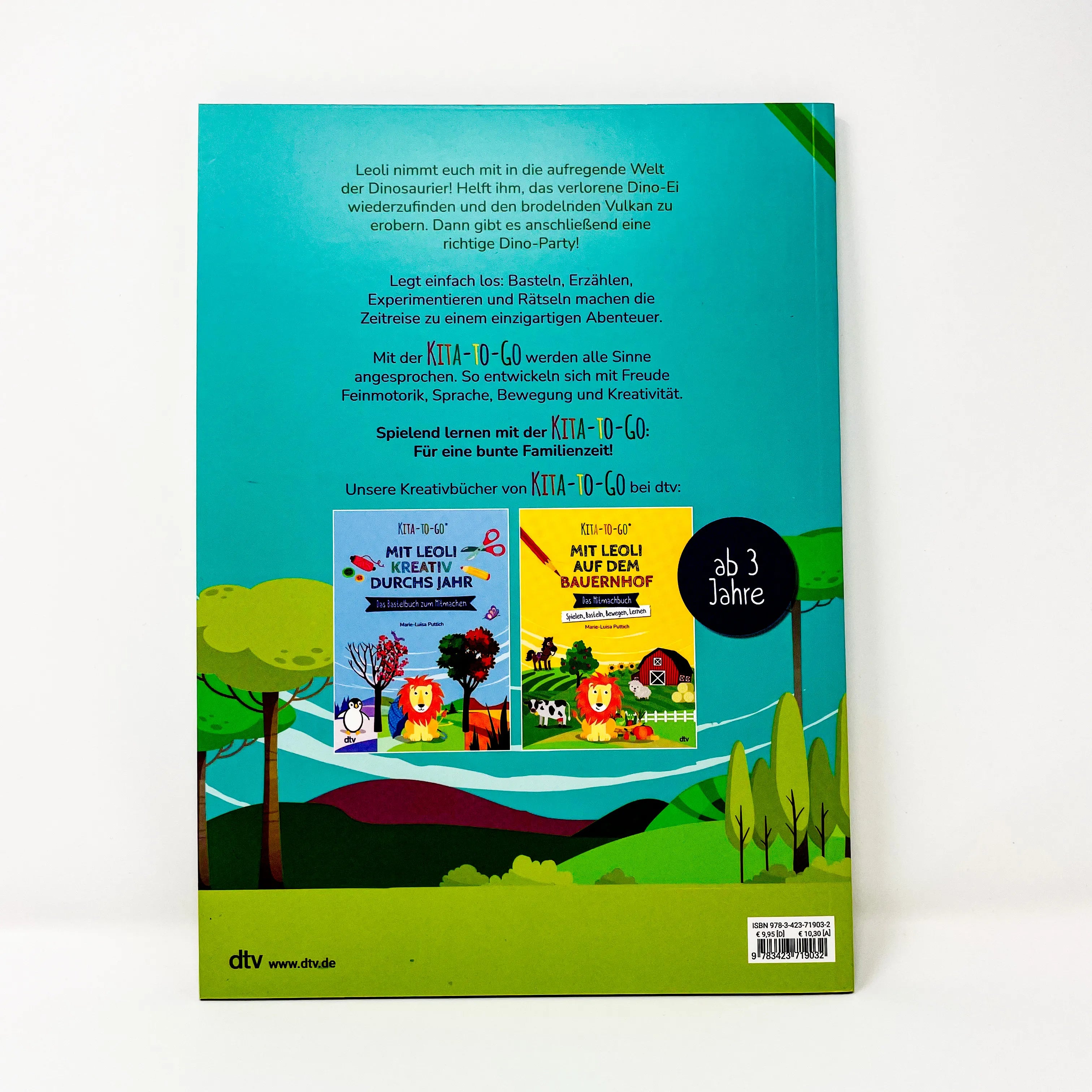 Produktansicht: Kita-to-Go: Mit Leoli bei den Dinosauriern – Das Mitmachbuch – Spielen, Basteln, Bewegen, Lernen (Taschenbuch)