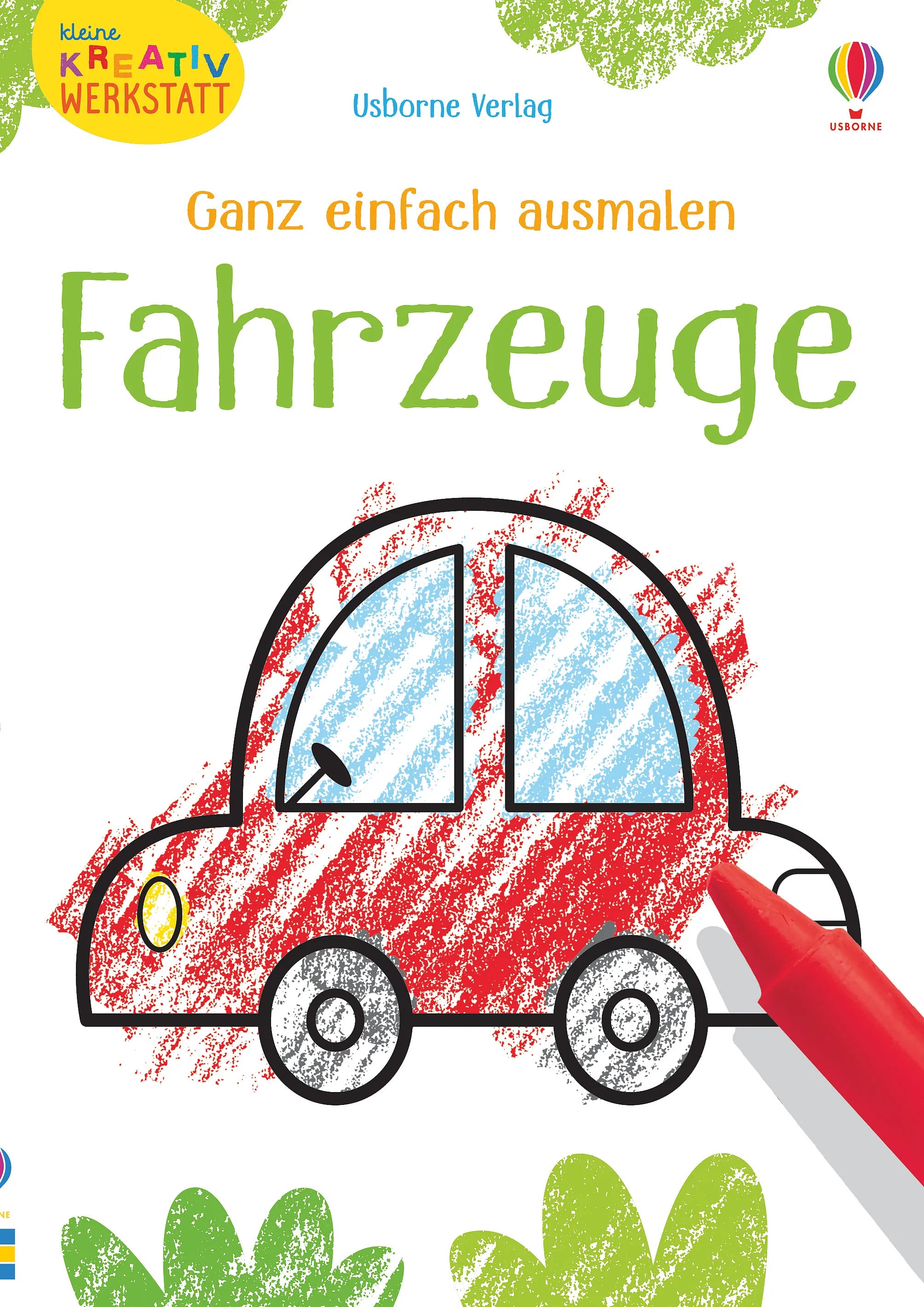 Buchcover von 'Kleine Kreativ-Werkstatt - Ganz einfach ausmalen: Fahrzeuge' - Taschenbuch von Kirsteen Robson