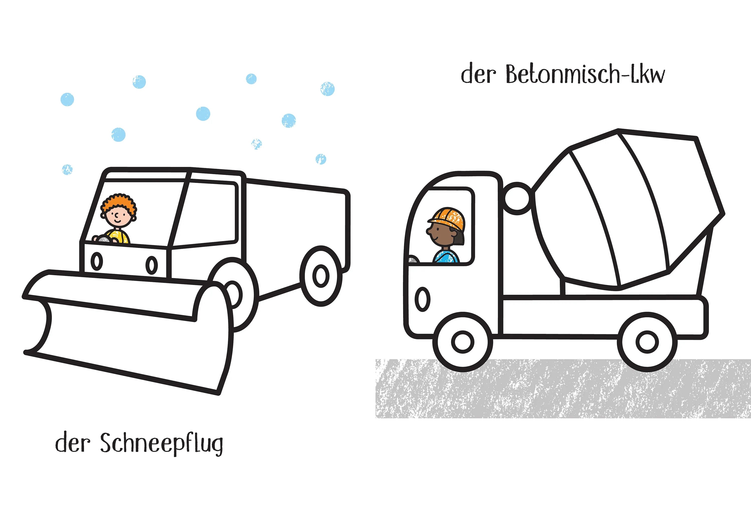 Detailansicht: Kleine Kreativ-Werkstatt - Ganz einfach ausmalen: Lastwagen (Taschenbuch)