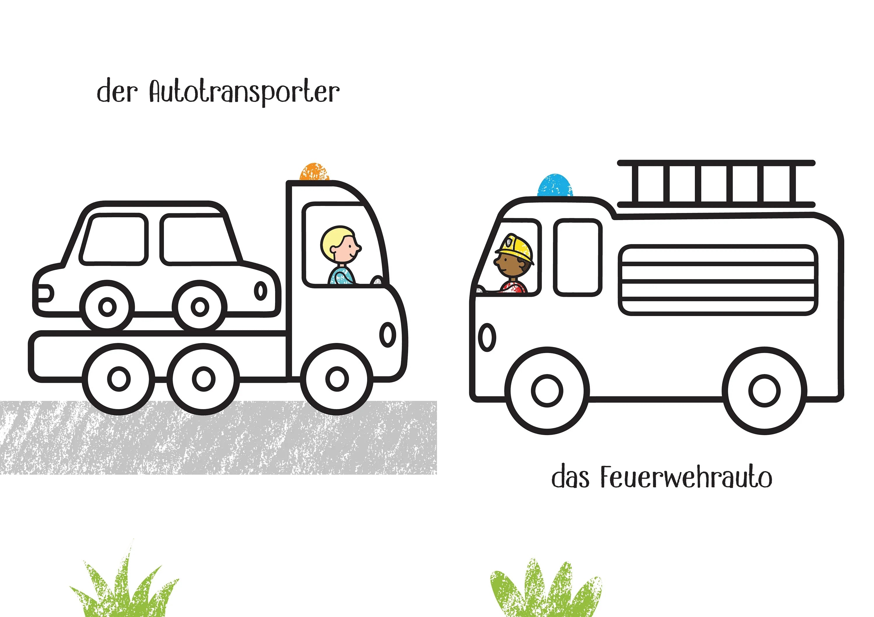 Detailansicht: Kleine Kreativ-Werkstatt - Ganz einfach ausmalen: Lastwagen (Taschenbuch)
