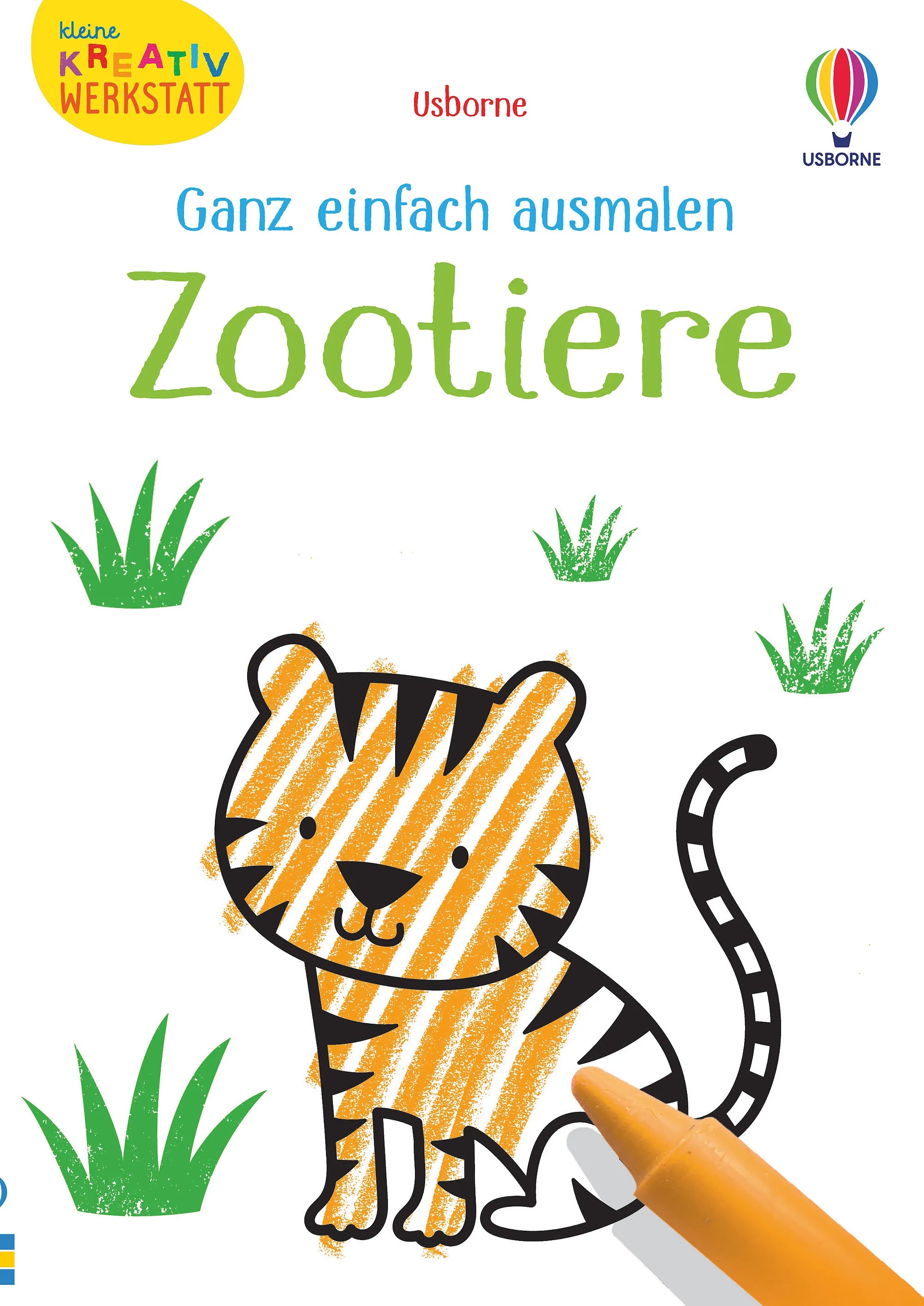 Buchcover von 'Kleine Kreativ-Werkstatt - Ganz einfach ausmalen: Zootiere' - Taschenbuch von Kirsteen Robson