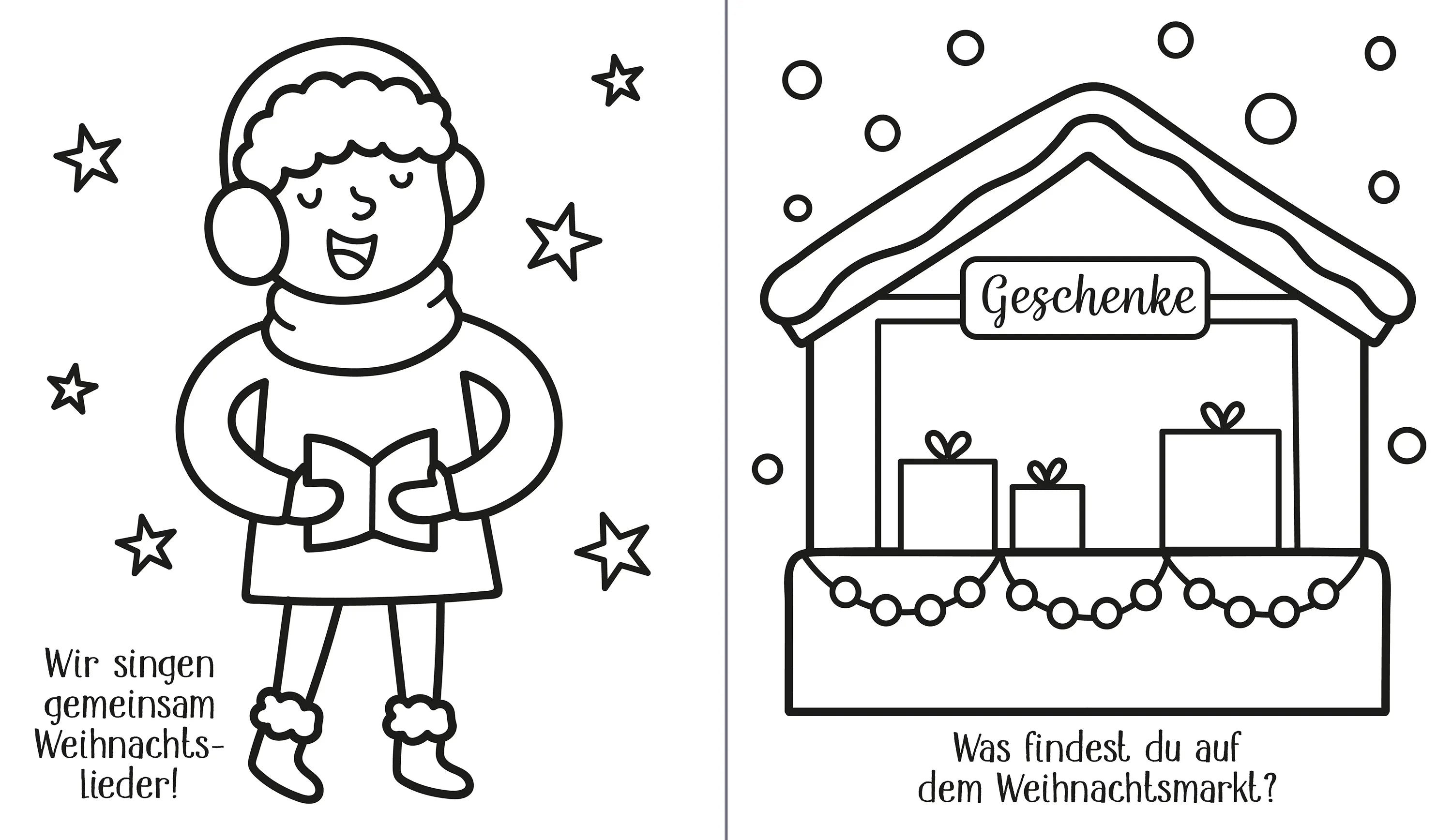 Detailansicht: Kleine Kreativ-Werkstatt - Ganz einfach ganz viel ausmalen: Weihnachtszeit (Taschenbuch)