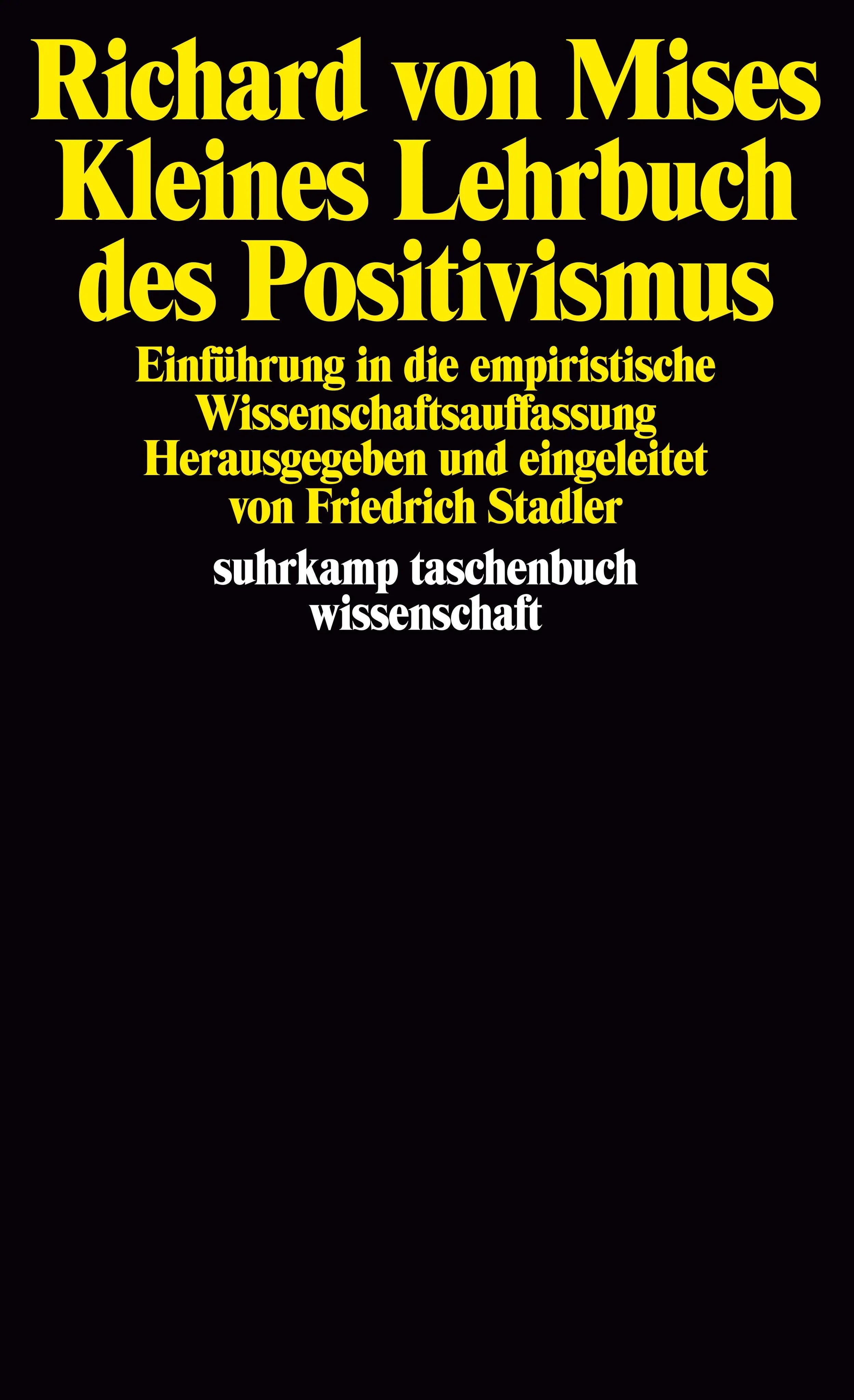 Buchcover von 'Kleines Lehrbuch des Positivismus' - Taschenbuch von Richard Mises