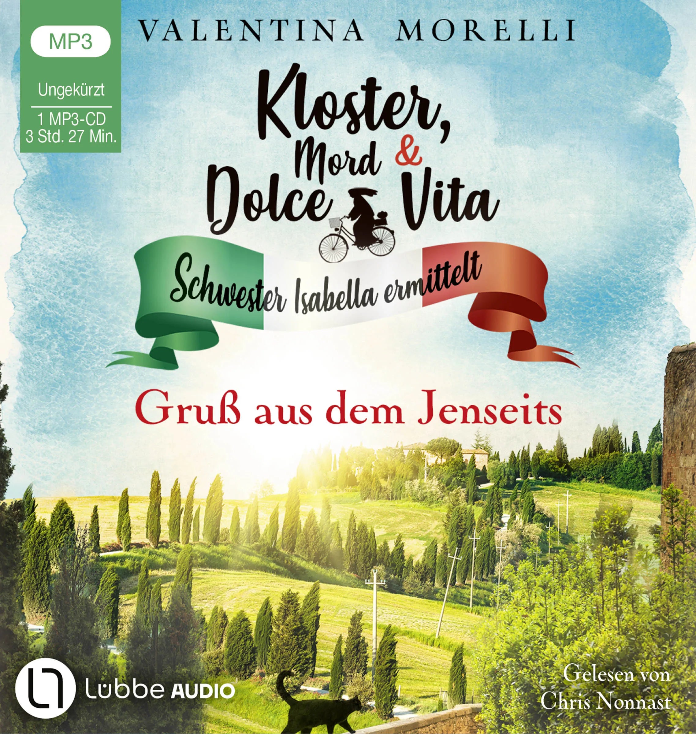 Buchcover von 'Kloster, Mord und Dolce Vita - Gruß aus dem Jenseits' - Hörbuch (CD) von Valentina Morelli