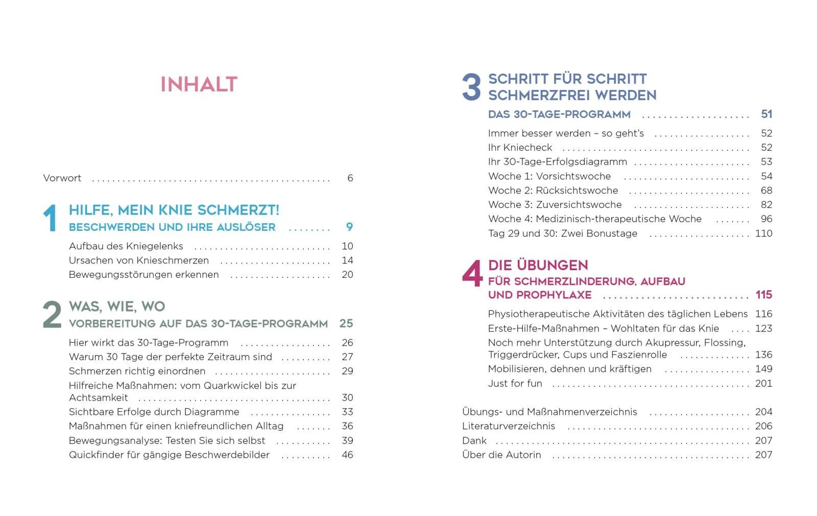 Innenansicht von 'Knie – schmerzfrei in 30 Tagen' - Taschenbuch