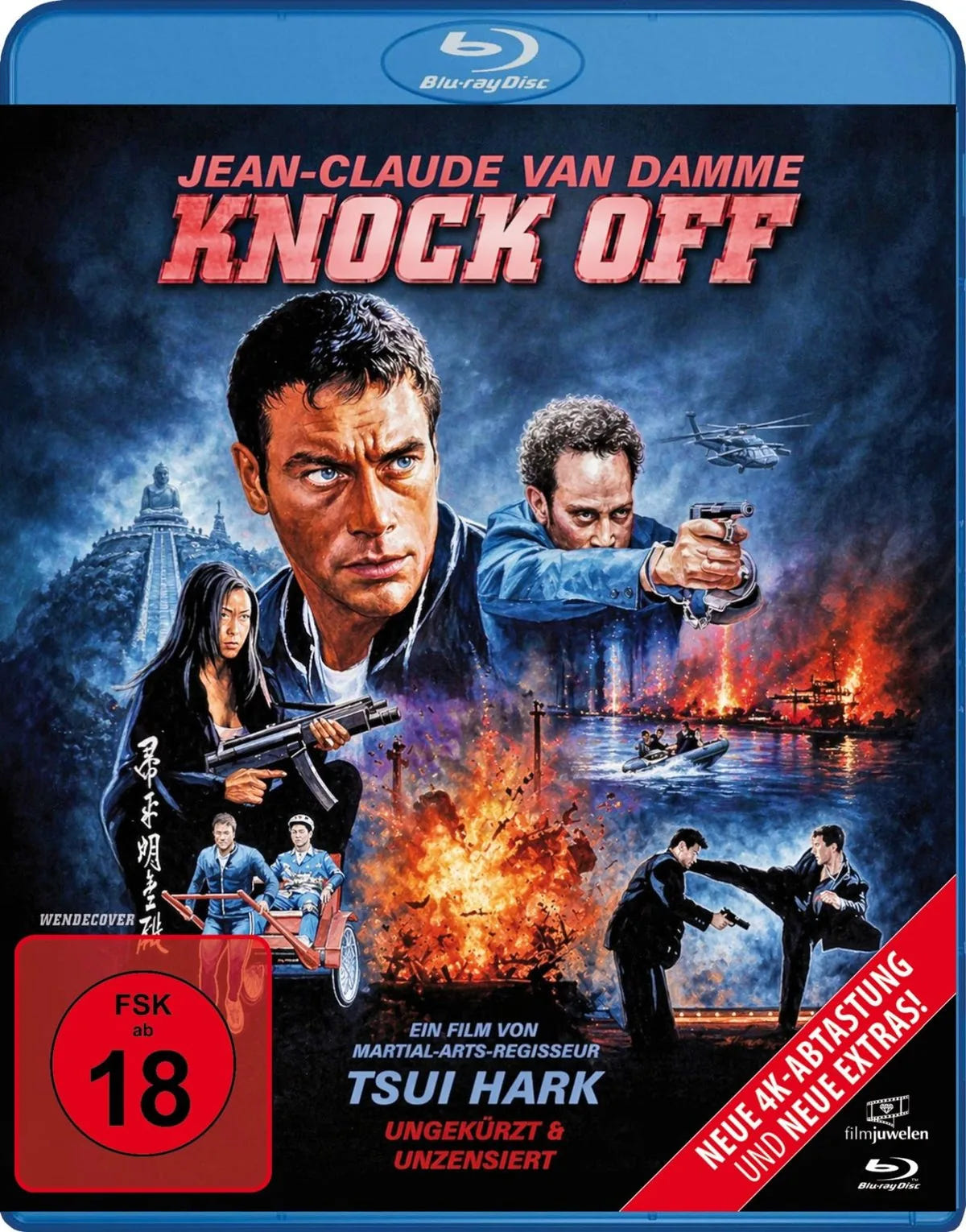 Blu-ray-Cover: Knock Off - Der entscheidende Schlag. Regie: Tsui Hark