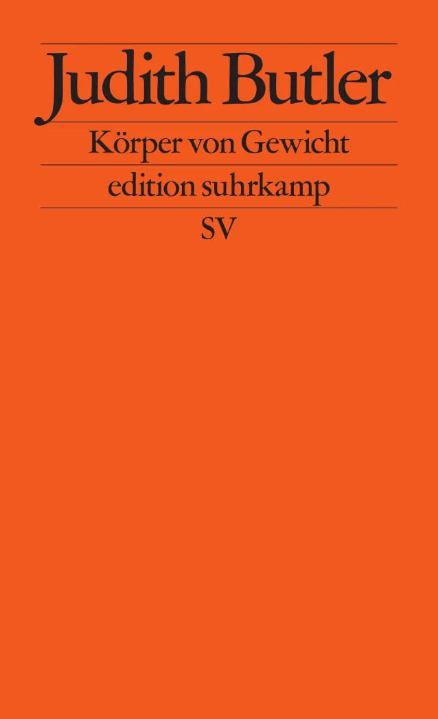 Buchcover von 'Körper von Gewicht' - Taschenbuch von Judith Butler