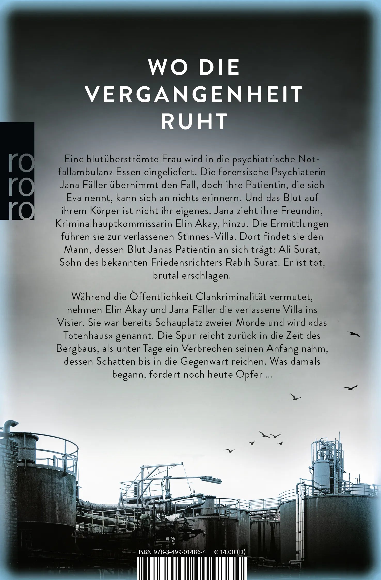 Buchrückseite von 'Kohle, Stahl und Mord: Das Totenhaus' mit Klappentext - Taschenbuch